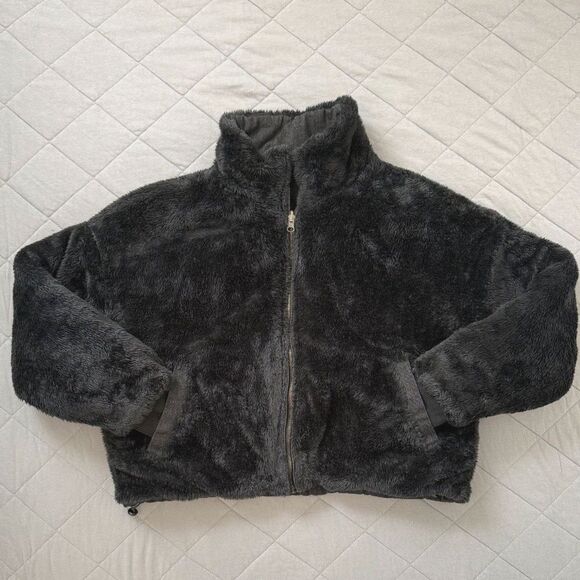 Reversible teddy/denim jacket - Picture 4 of 5